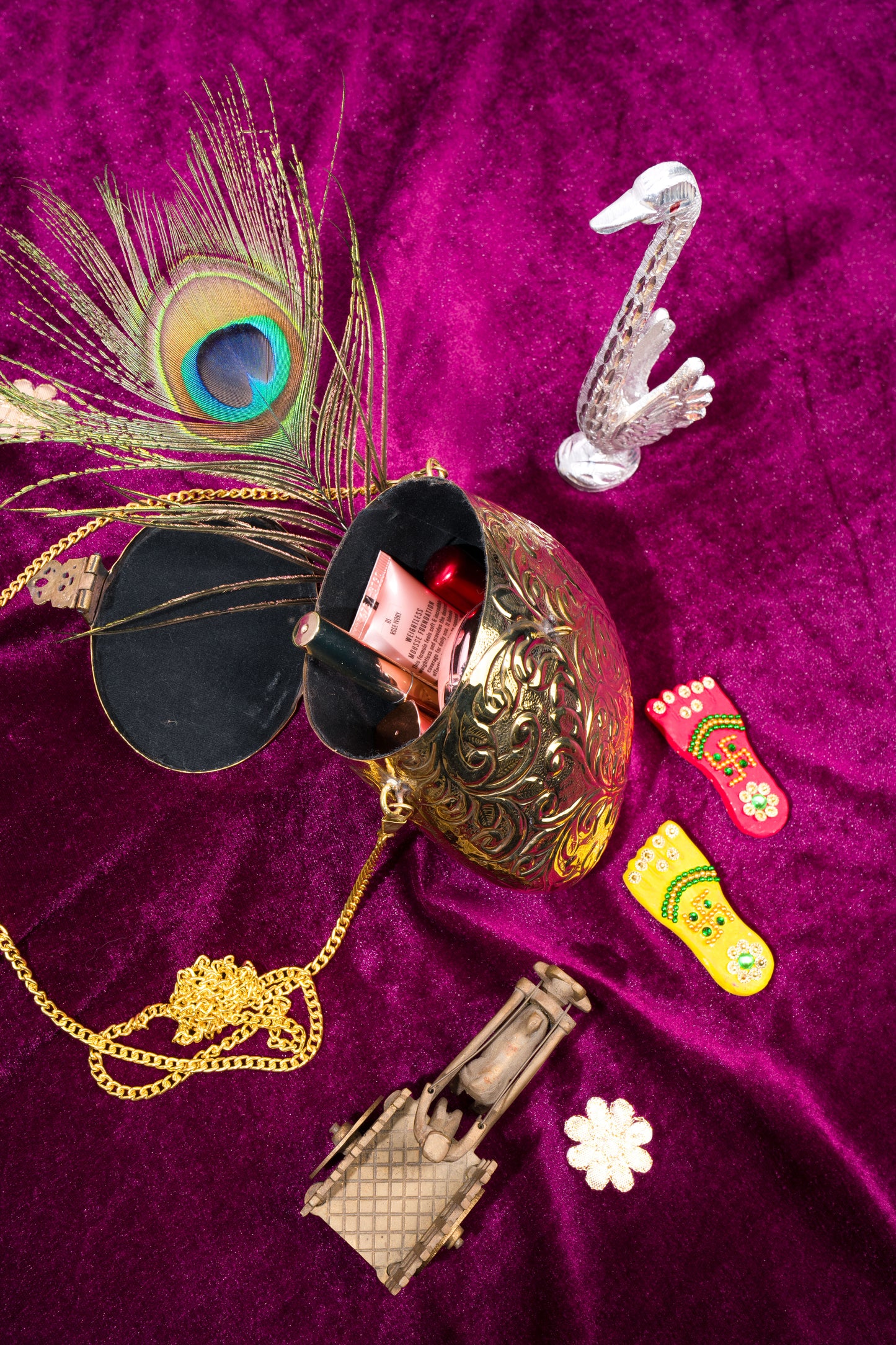 Vintage Brass Bucket Minaudiere