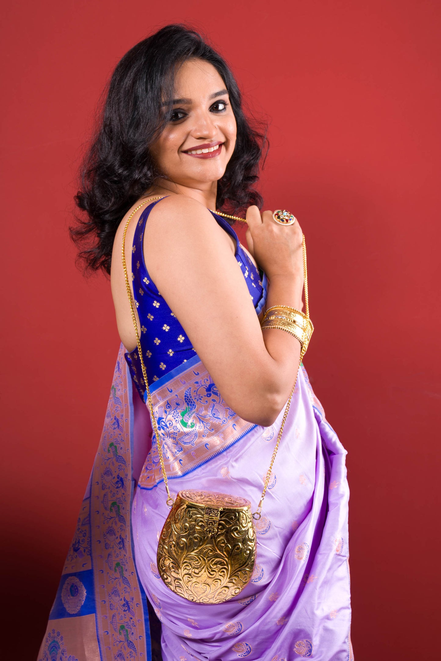 Vintage Brass Bucket Minaudiere