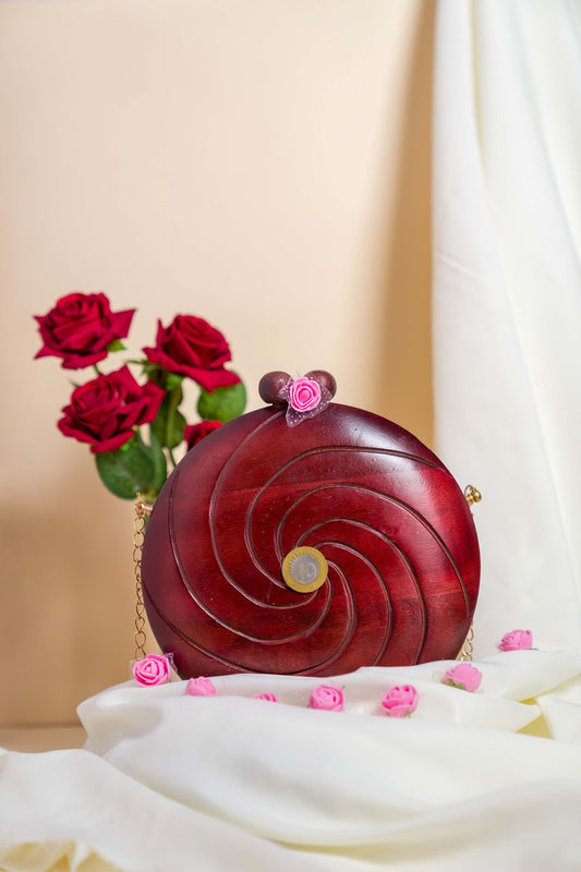 Cyclone Red Resin Clutch Bag