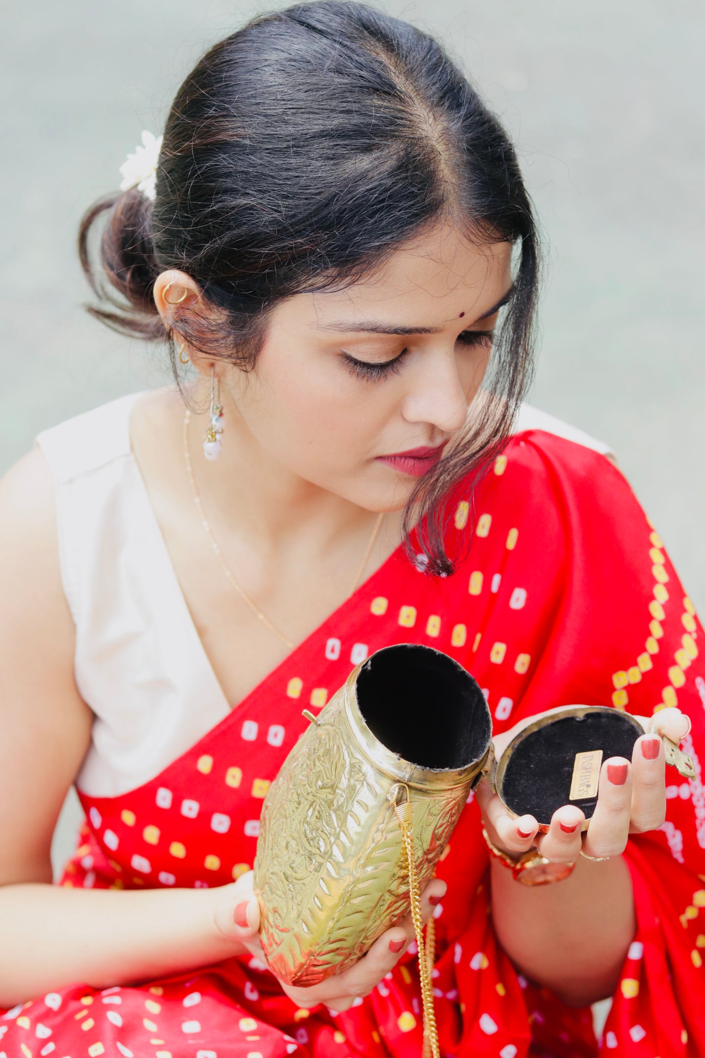 Vintage Brass Bucket Minaudiere
