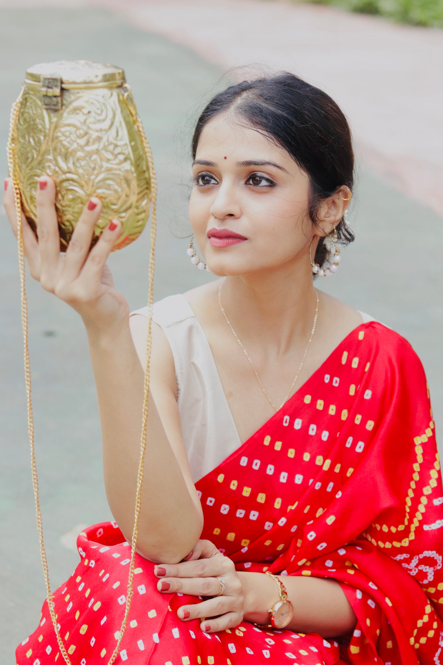 Vintage Brass Bucket Minaudiere