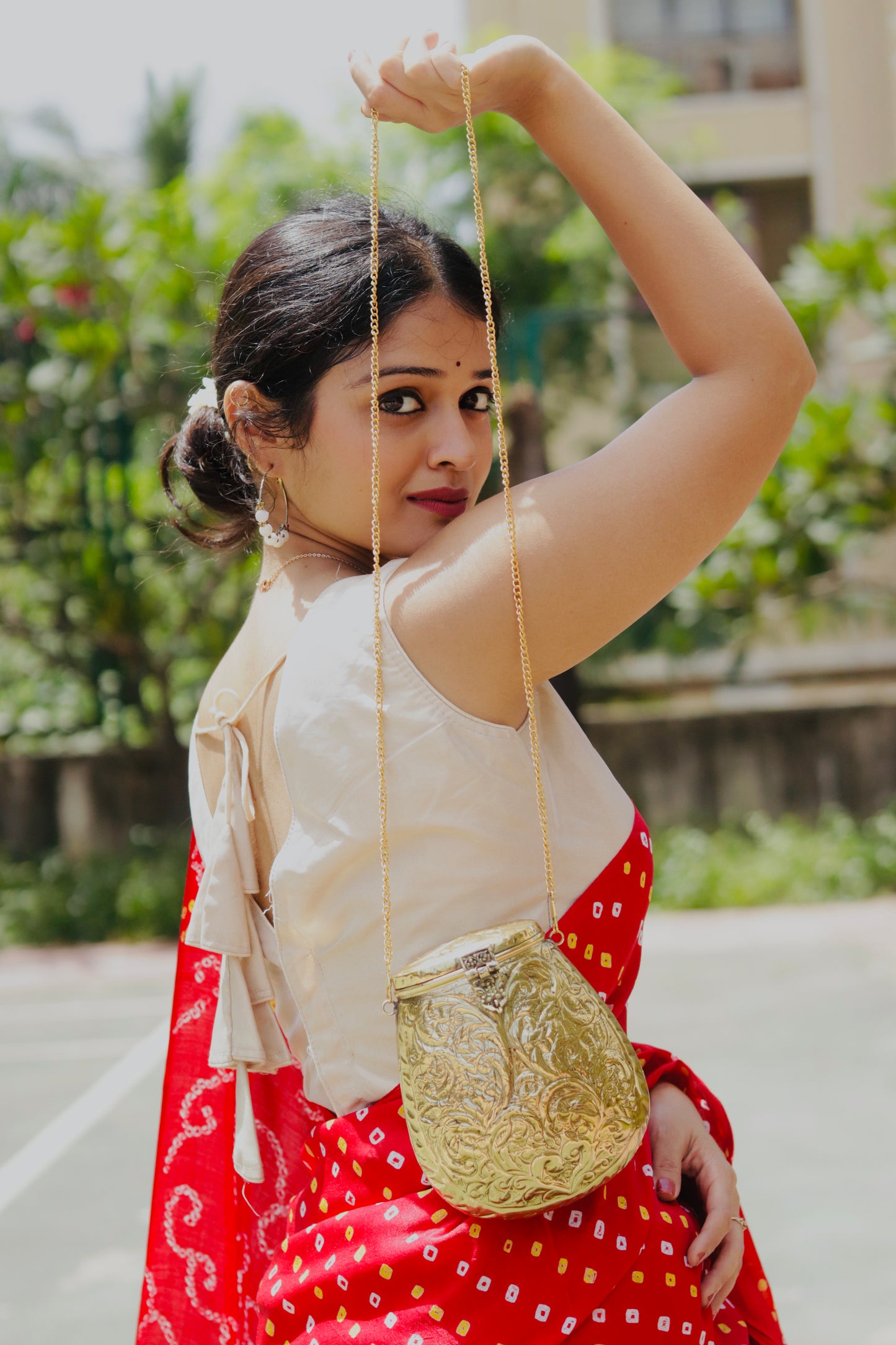 Vintage Brass Bucket Minaudiere