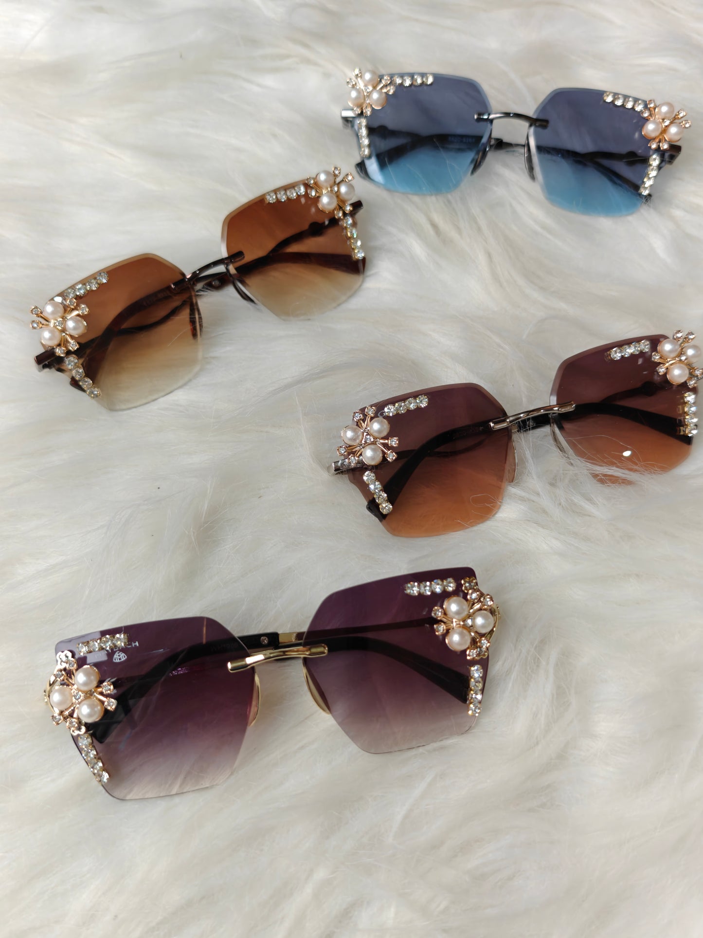 Wedding / Festive Embellished Sunglasses - Style 3