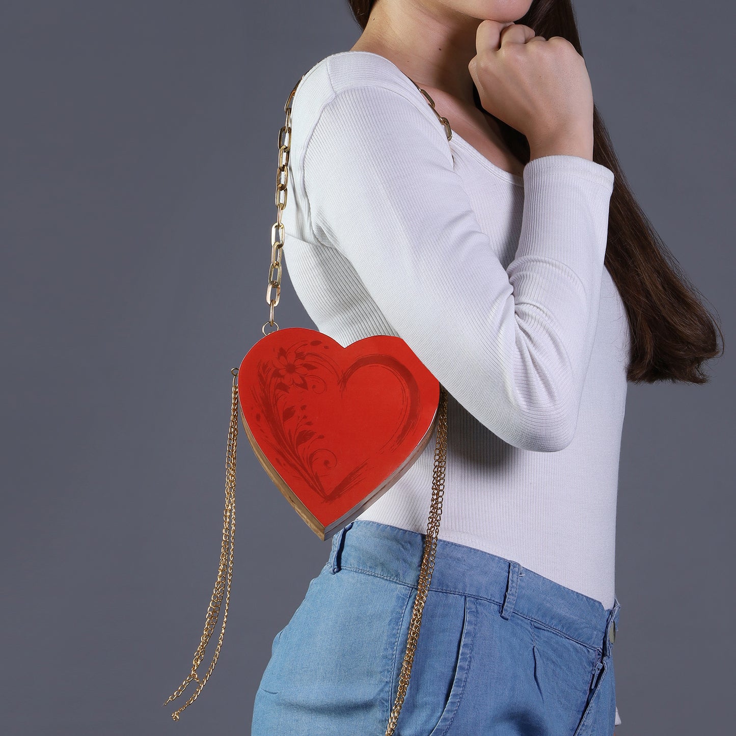 Valentine's Mini Heart Bag in Red and Pink