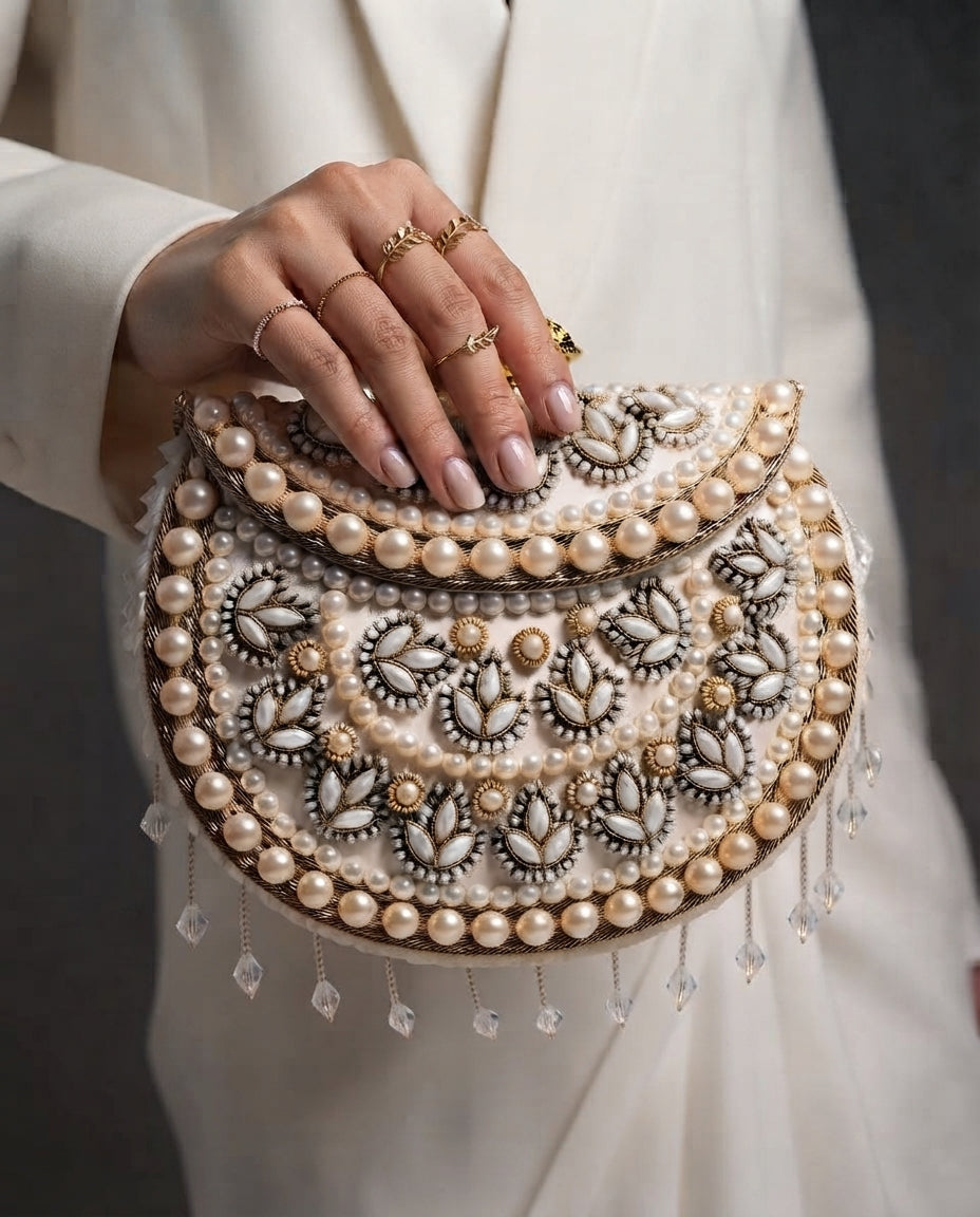 Pearl Bloom Clutch