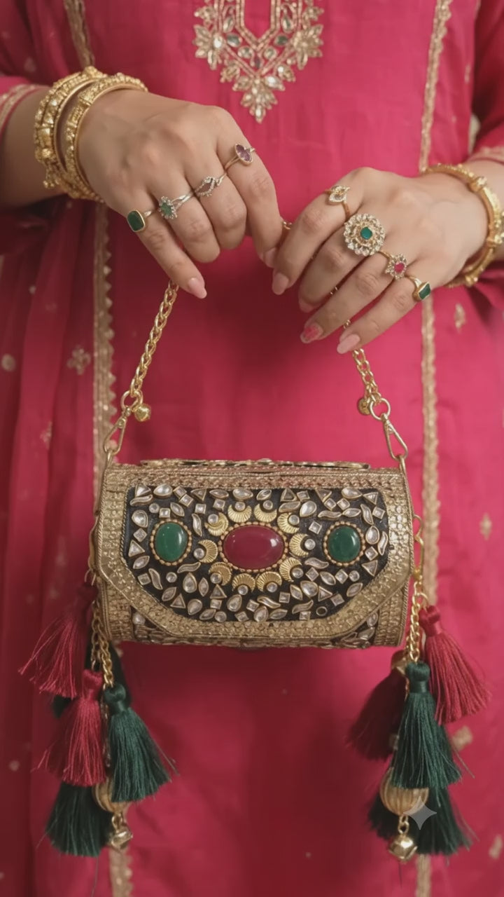 The Mini Dholki Wedding Clutch