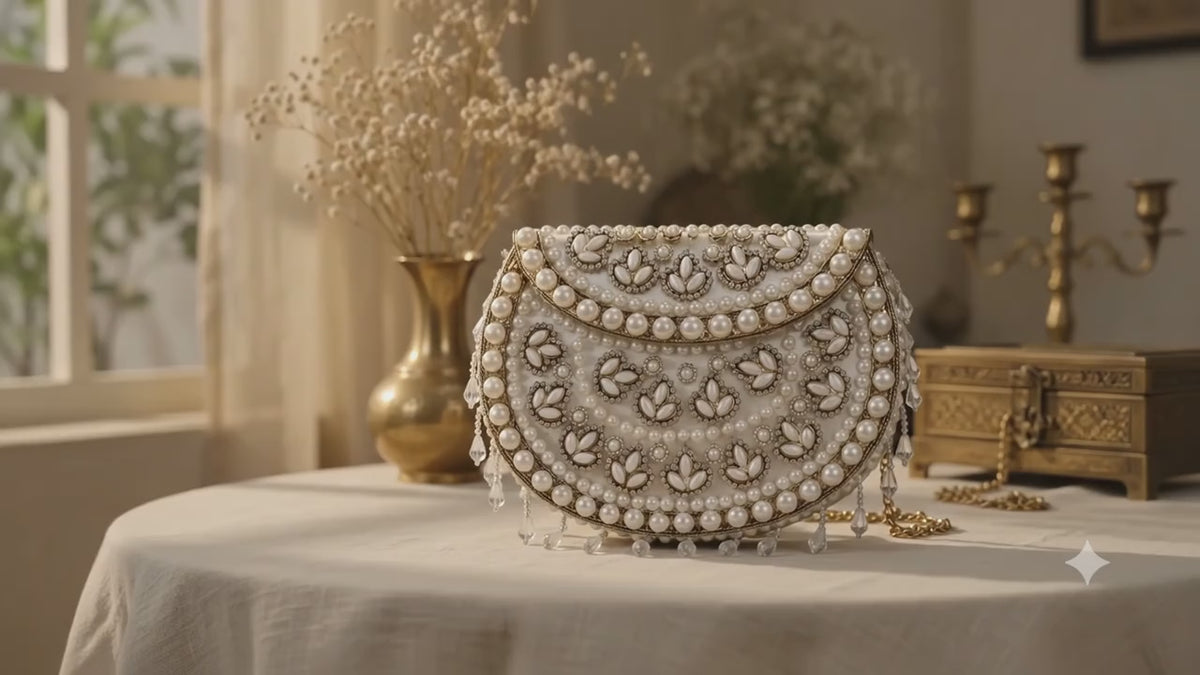 Pearl Bloom Clutch
