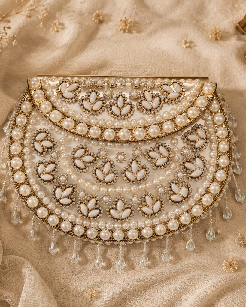 Pearl Bloom Clutch