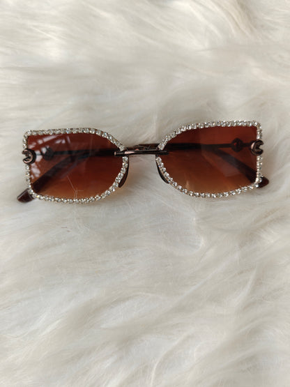 Wedding/ Festive Embellished Sunglasses - Style 8