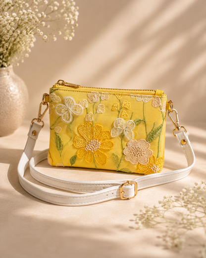 Bageecha Collection- Sunehri Dhoop Tote Bag with sling pouch