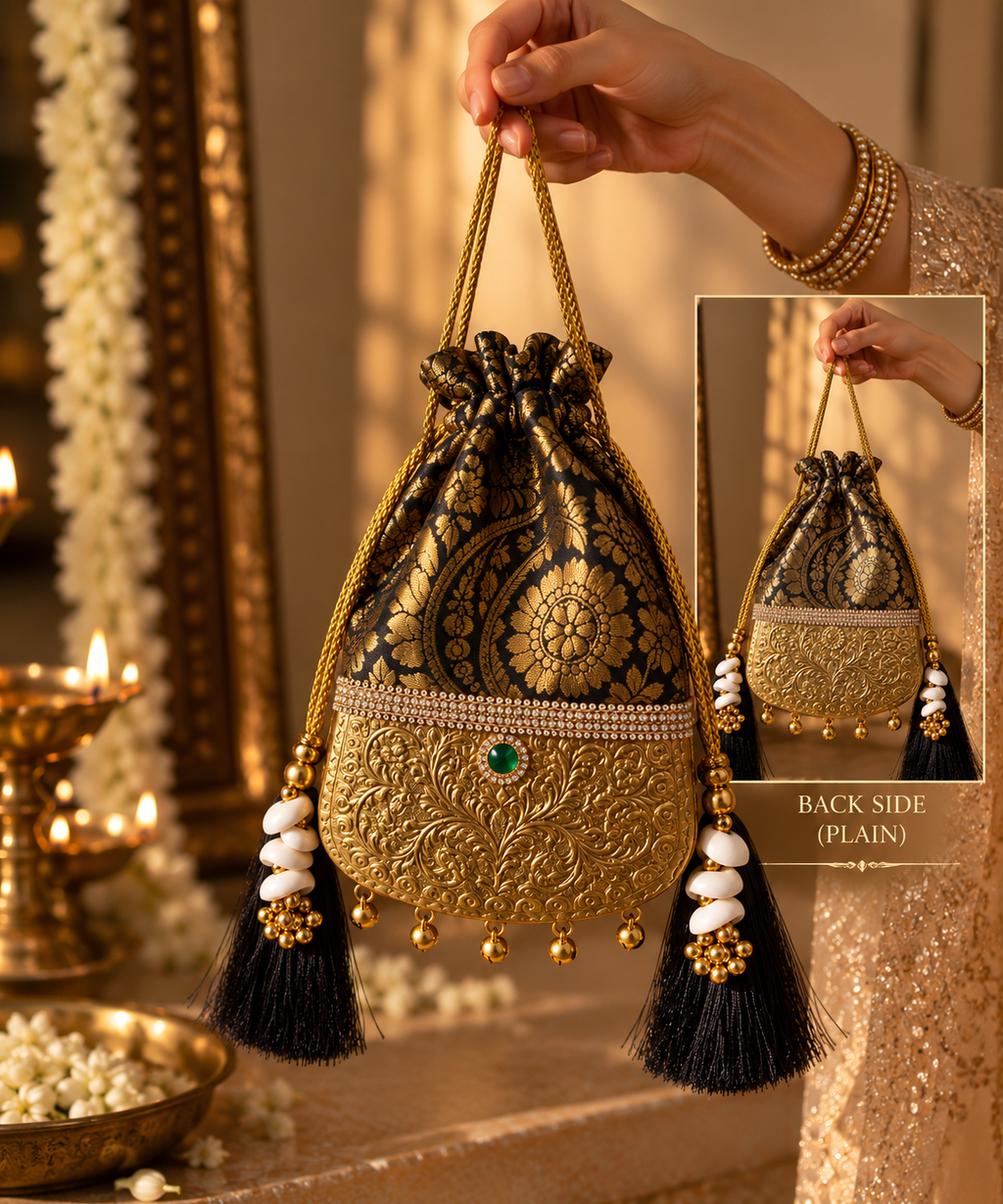 Khazana Batua - Brass And Brocade Timeless Batuas