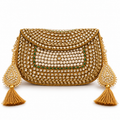 Sheesh Mahal Meher Embellished Brass Wedding Bag