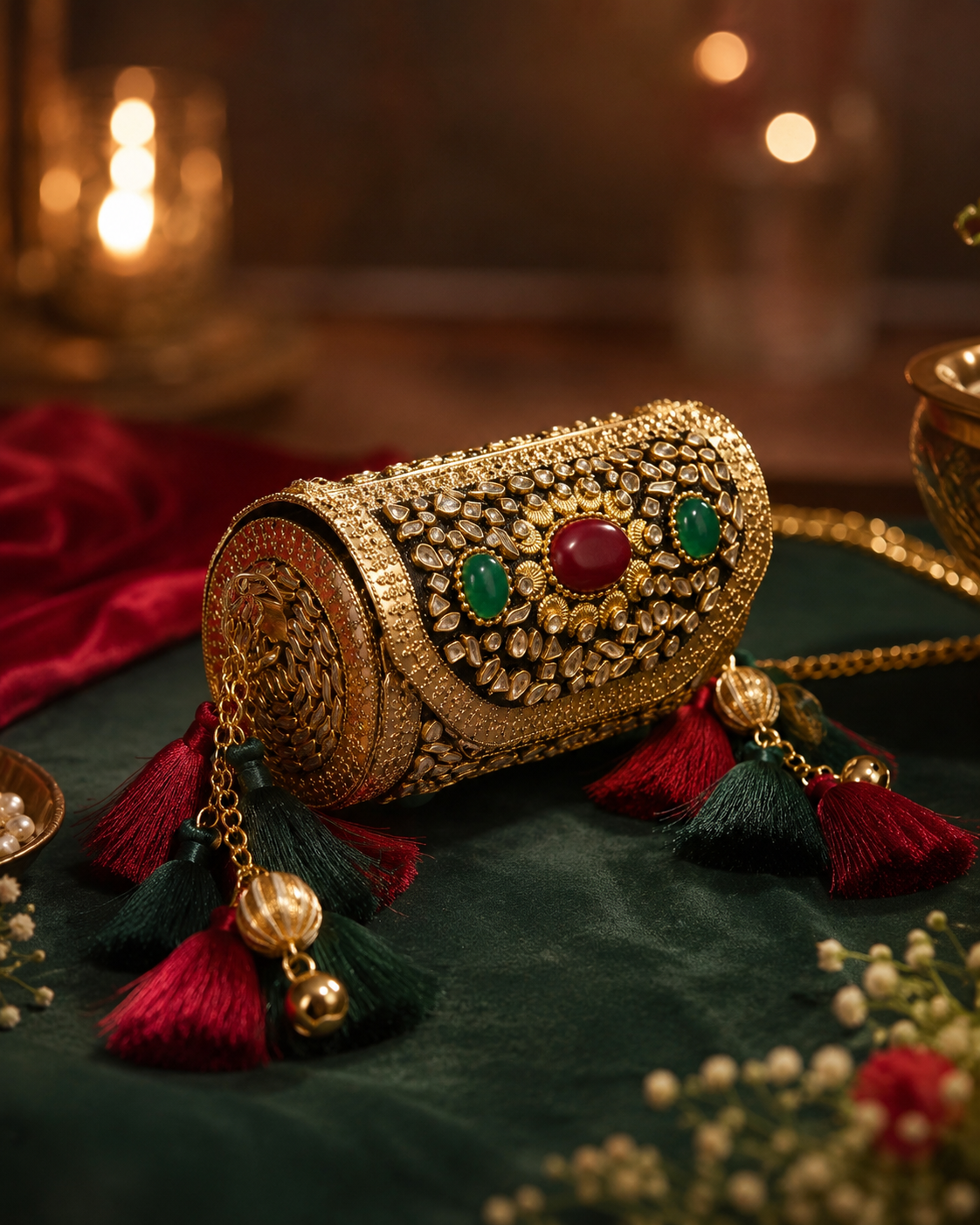 The Mini Dholki Wedding Clutch