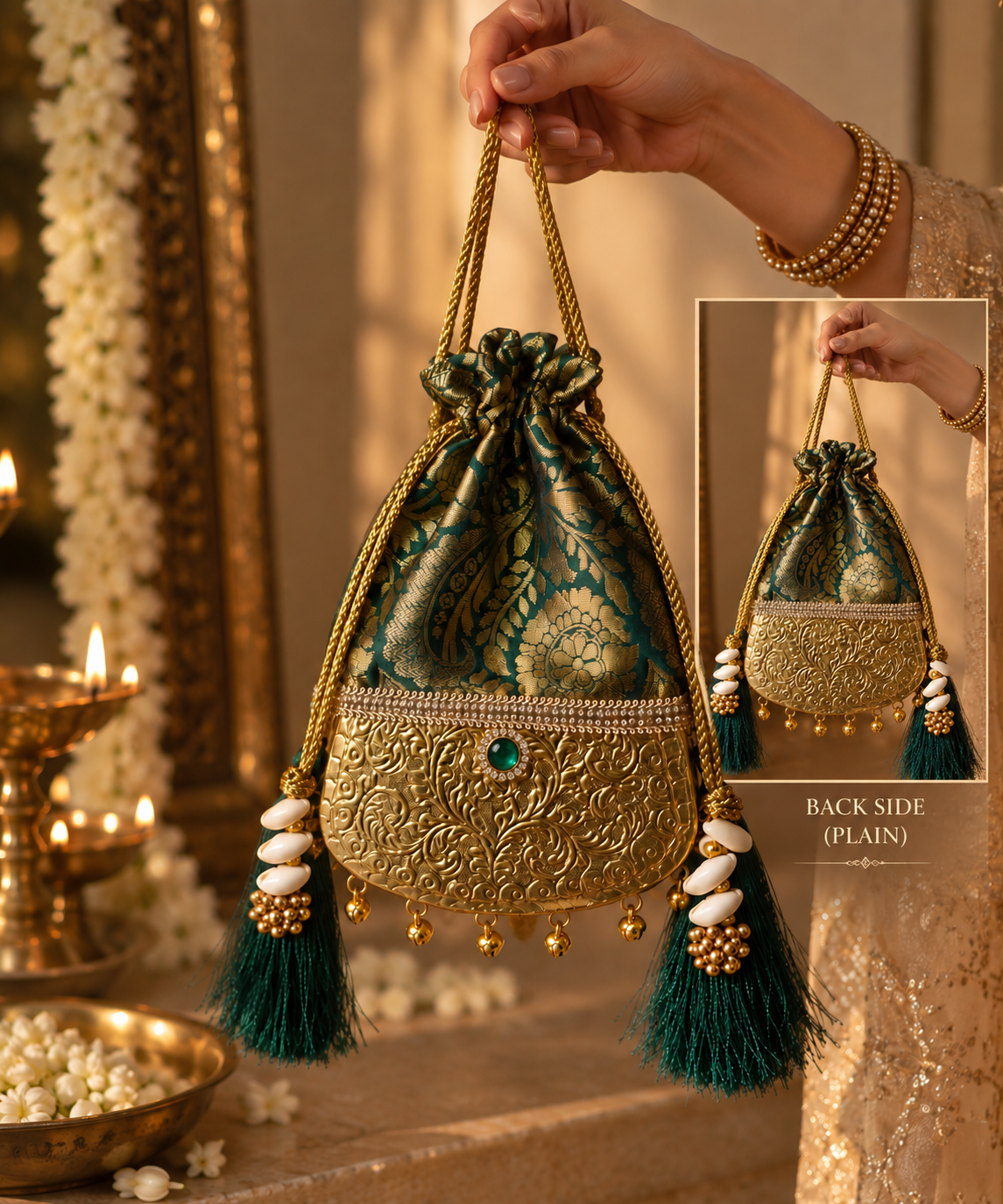 Khazana Batua - Brass And Brocade Timeless Batuas