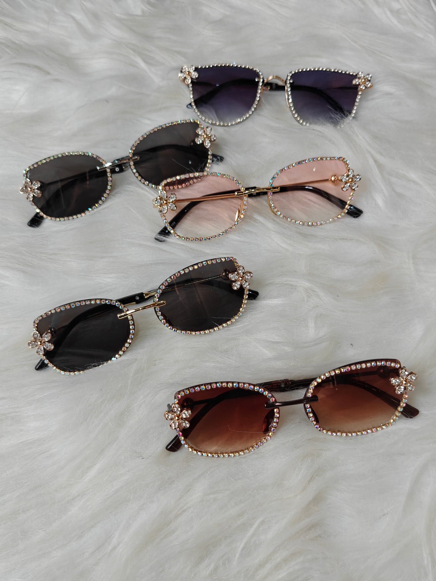 Wedding / Festive Embellished Sunglasses - Style 4