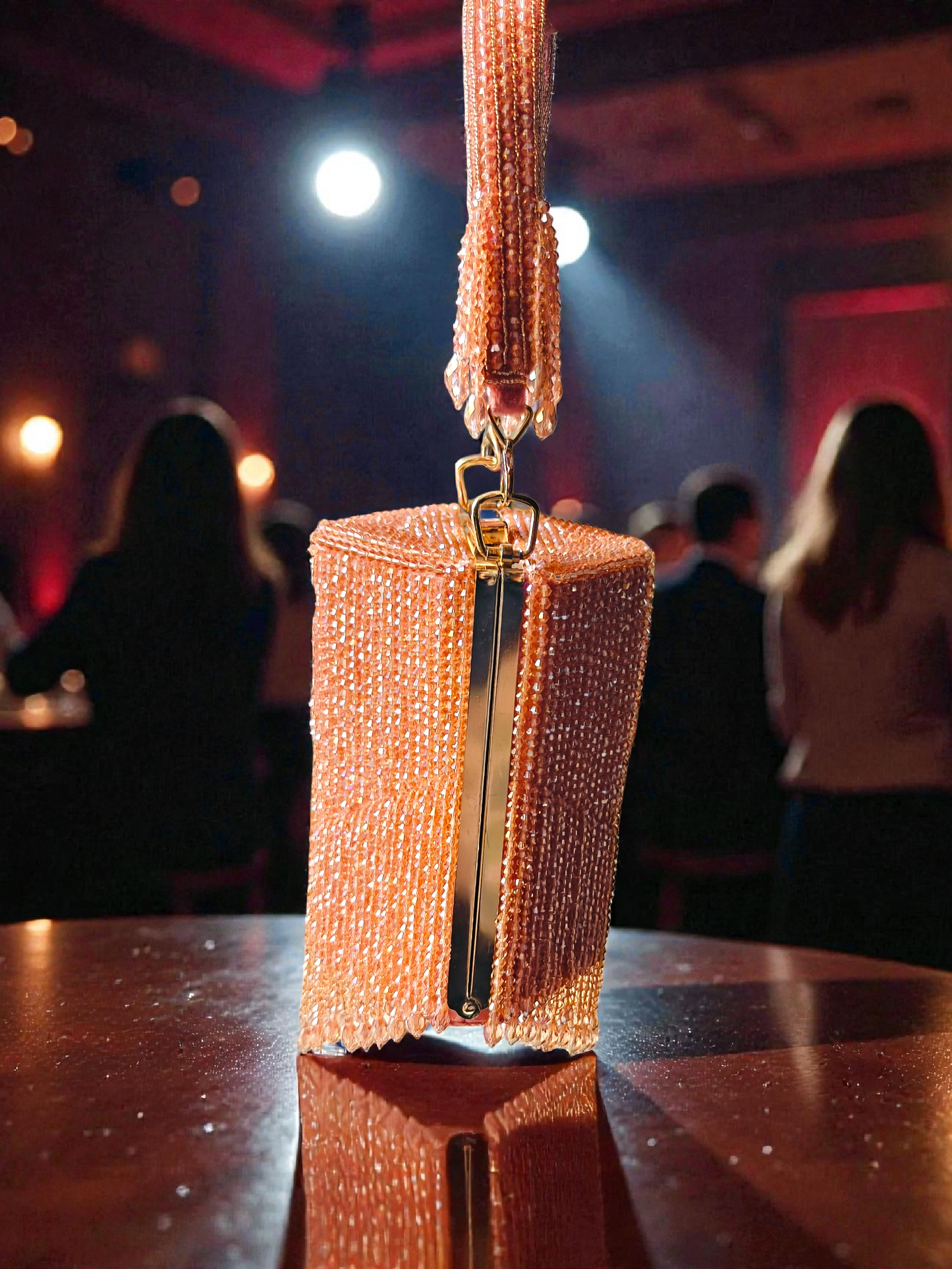 Stardust Crystal rectangular prism party clutch