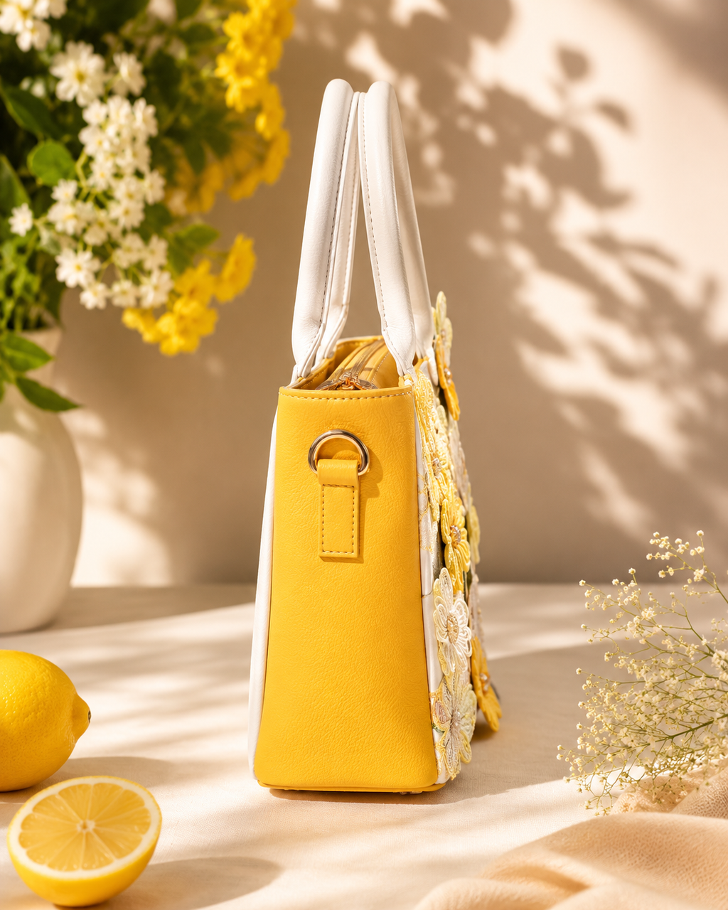 Bageecha Collection- Sunehri Dhoop Tote Bag with sling pouch