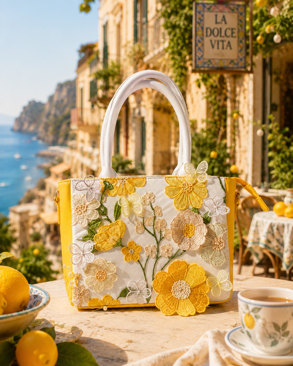 Bageecha Collection- Sunehri Dhoop Tote Bag with sling pouch