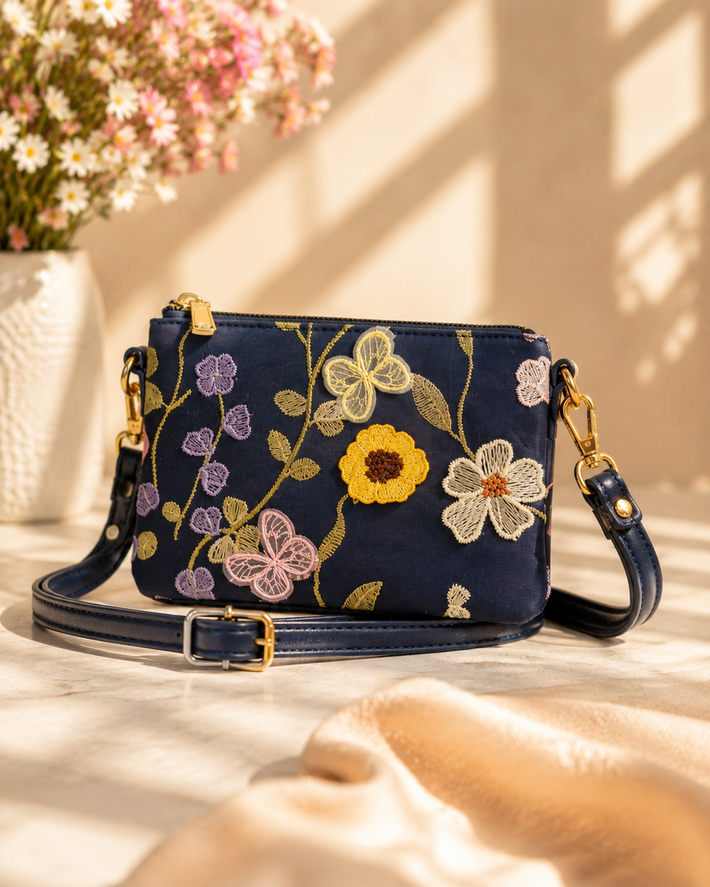 Bageecha Collection- Raatrani Tote Bag with sling pouch