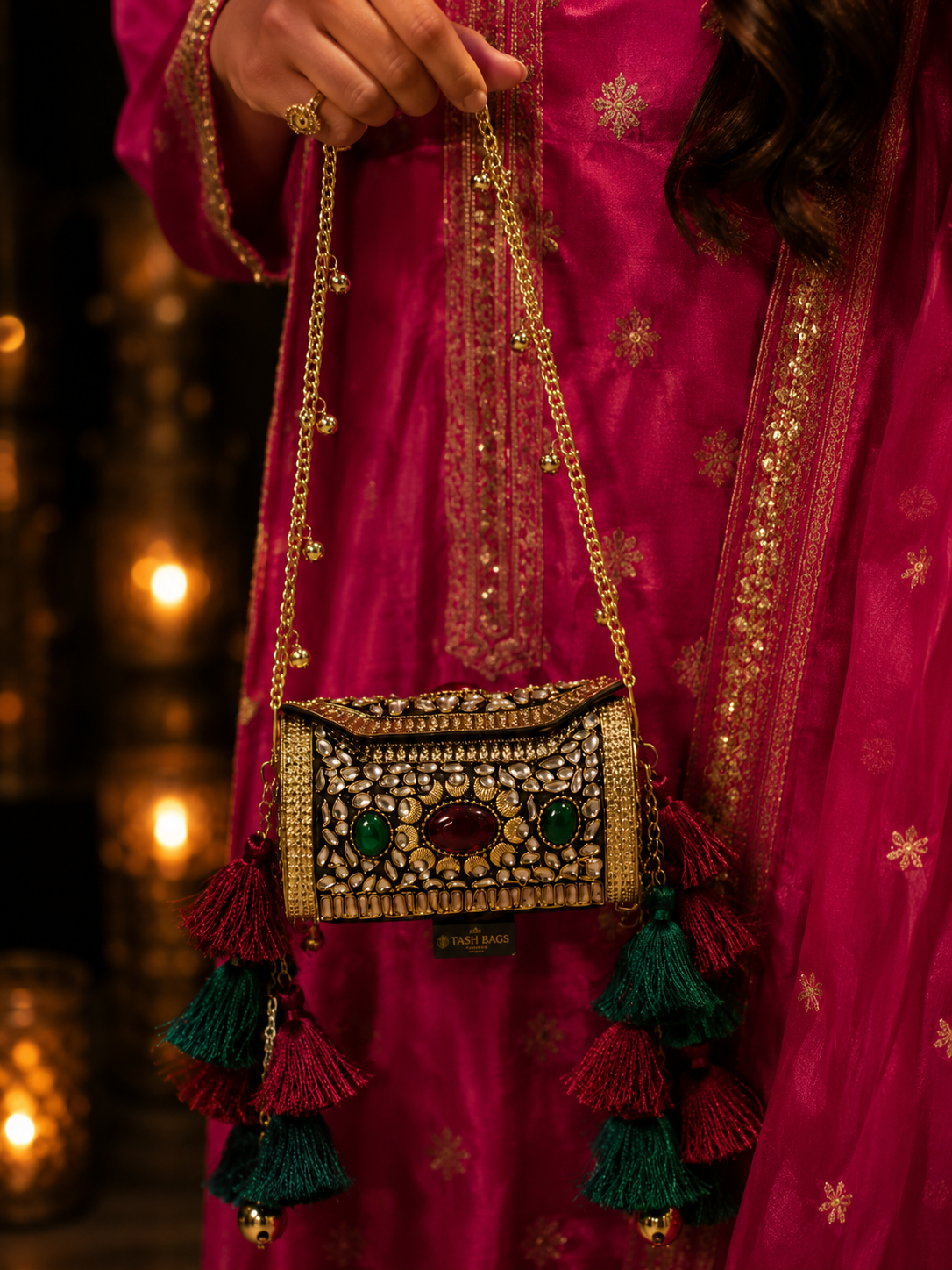 The Mini Dholki Wedding Clutch