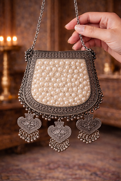 The Pearl Aura Oxidised Nano Bag
