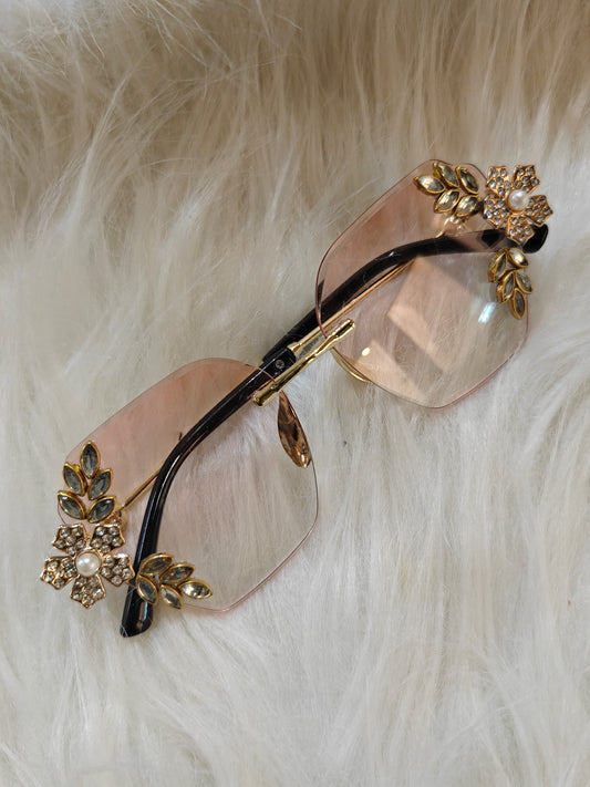 Wedding/ Festive Embellished Sunglasses - Style 5
