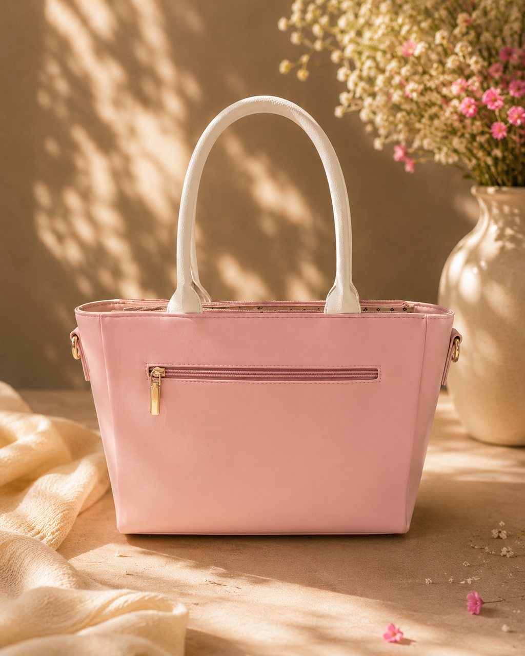 Bageecha Collection- Gulabi baug Summer Tote with sling pouch