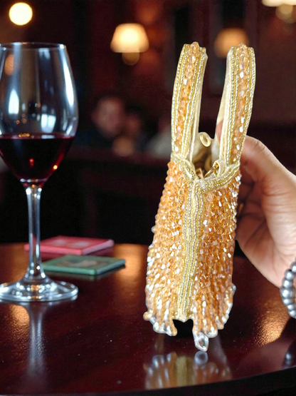 The Mini Crystal bag in Golden dust