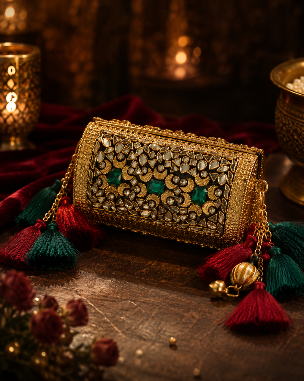 The Mini Dholki Wedding Clutch