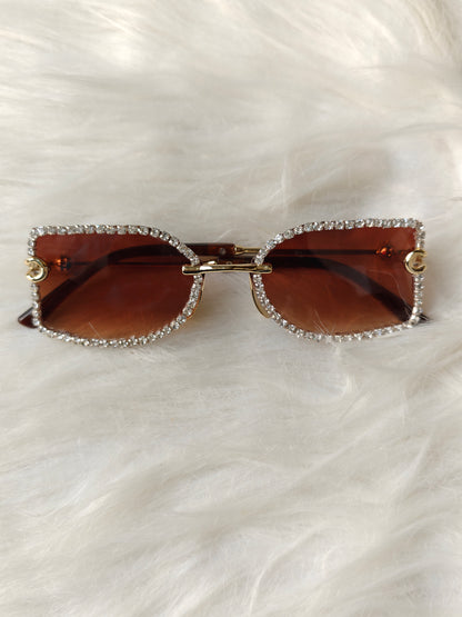 Wedding/ Festive Embellished Sunglasses - Style 8