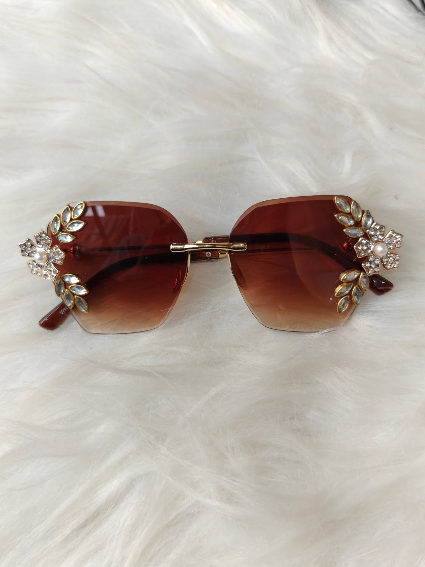 Wedding/ Festive Embellished Sunglasses - Style 5