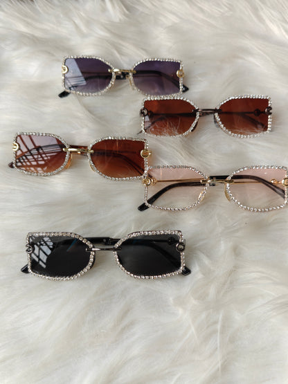 Wedding/ Festive Embellished Sunglasses - Style 8