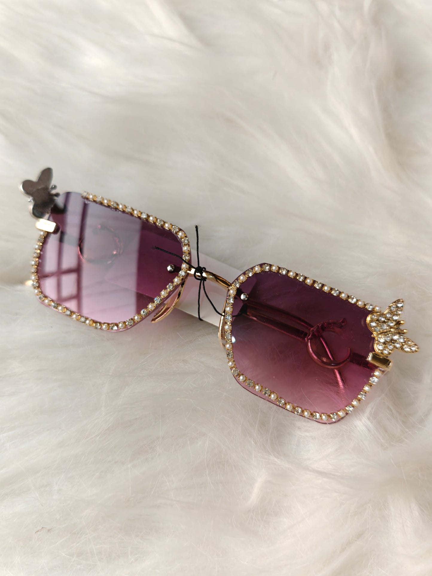Wedding/ Festive Embellished Sunglasses - Style 7