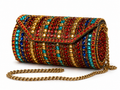 Dholki Multi coloured Kundan Handbag