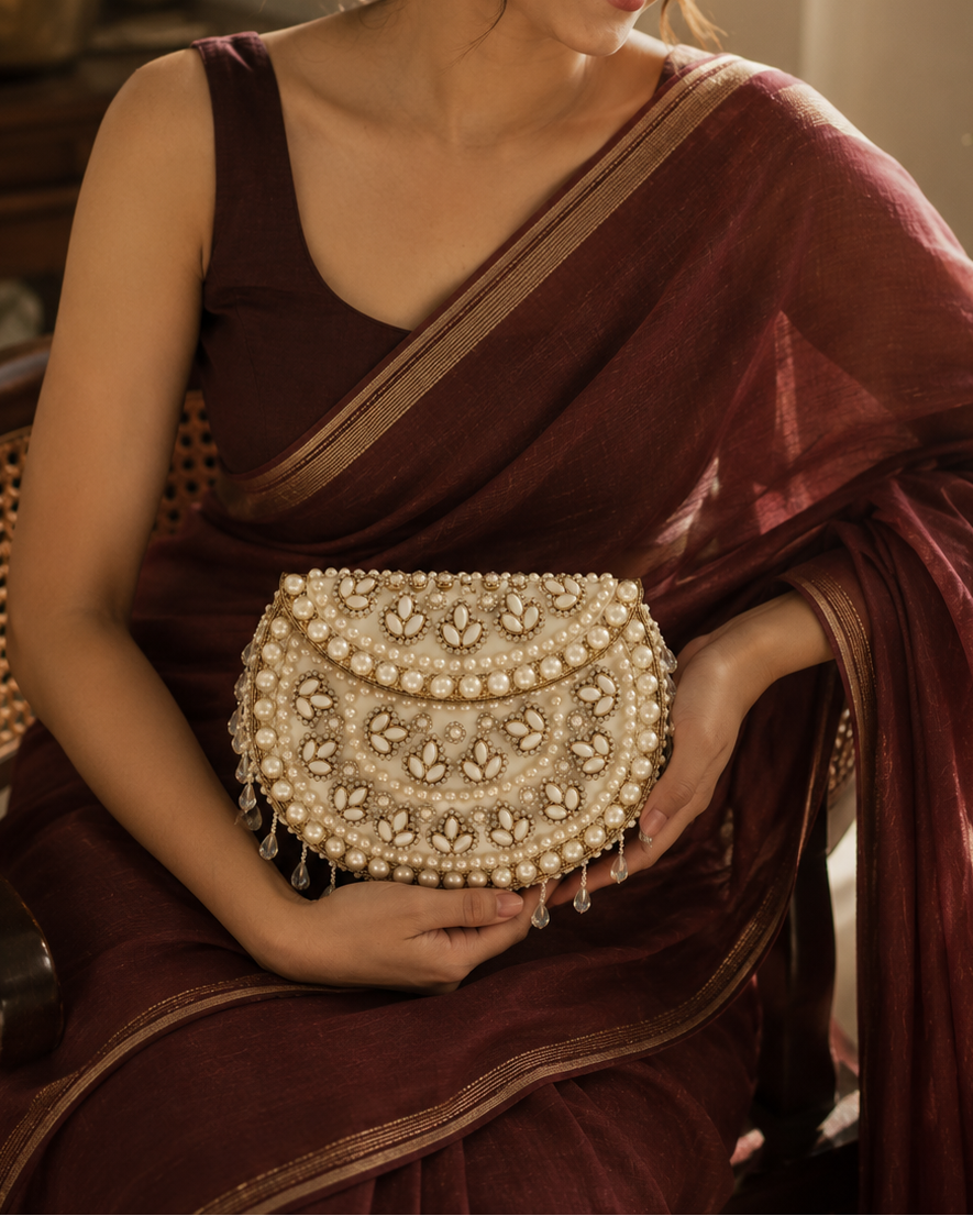 Pearl Bloom Clutch