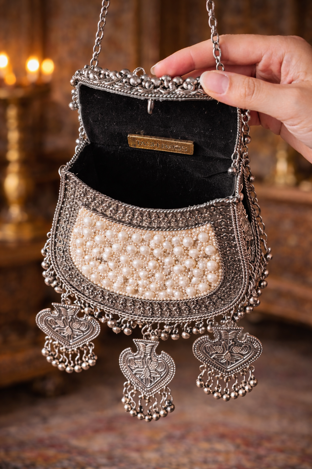 The Pearl Aura Oxidised Nano Bag