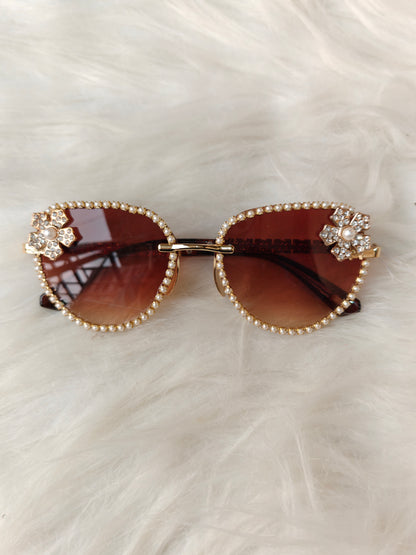 Wedding/ Festive Embellished Sunglasses - Style 6