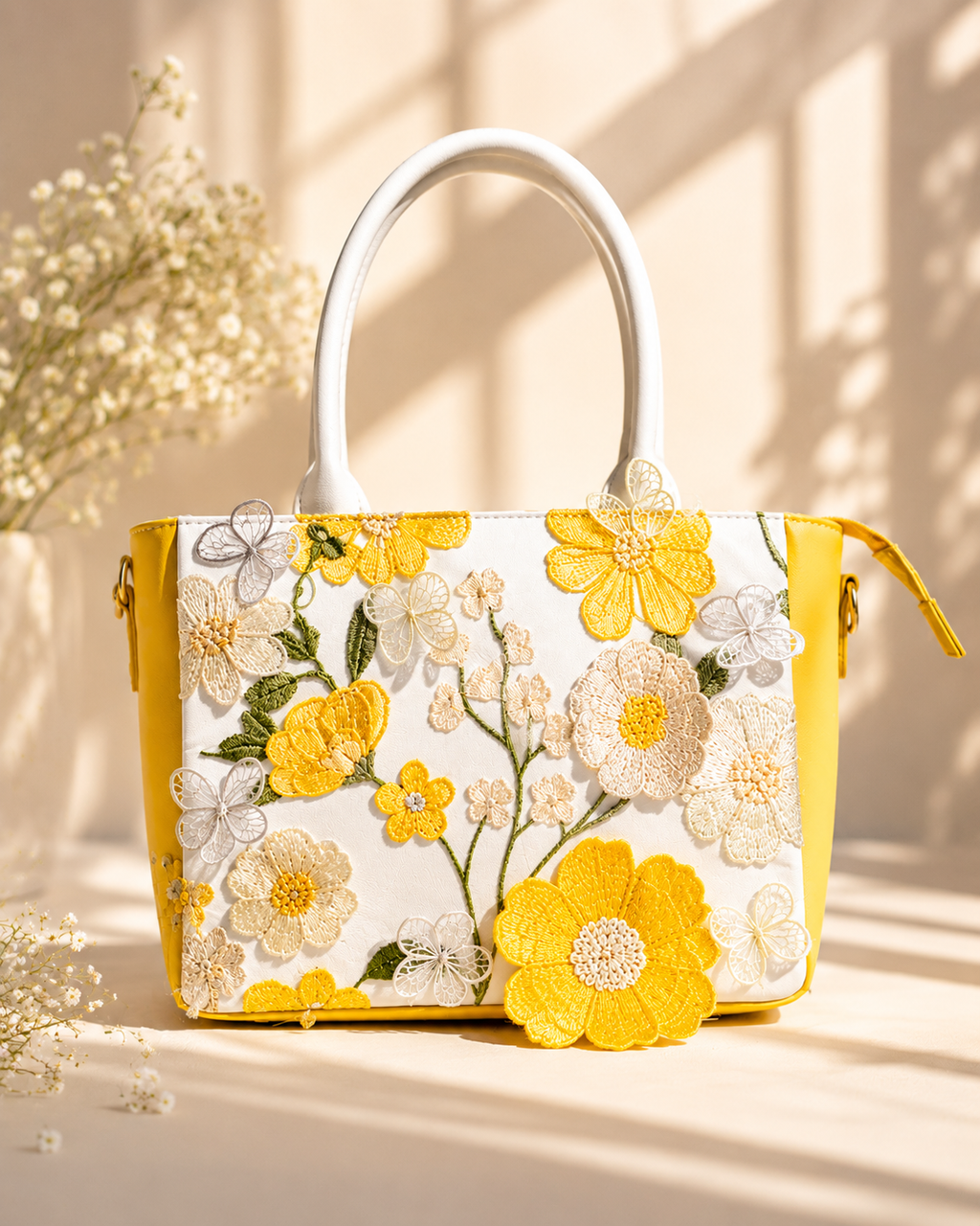 Bageecha Collection- Sunehri Dhoop Tote Bag with sling pouch