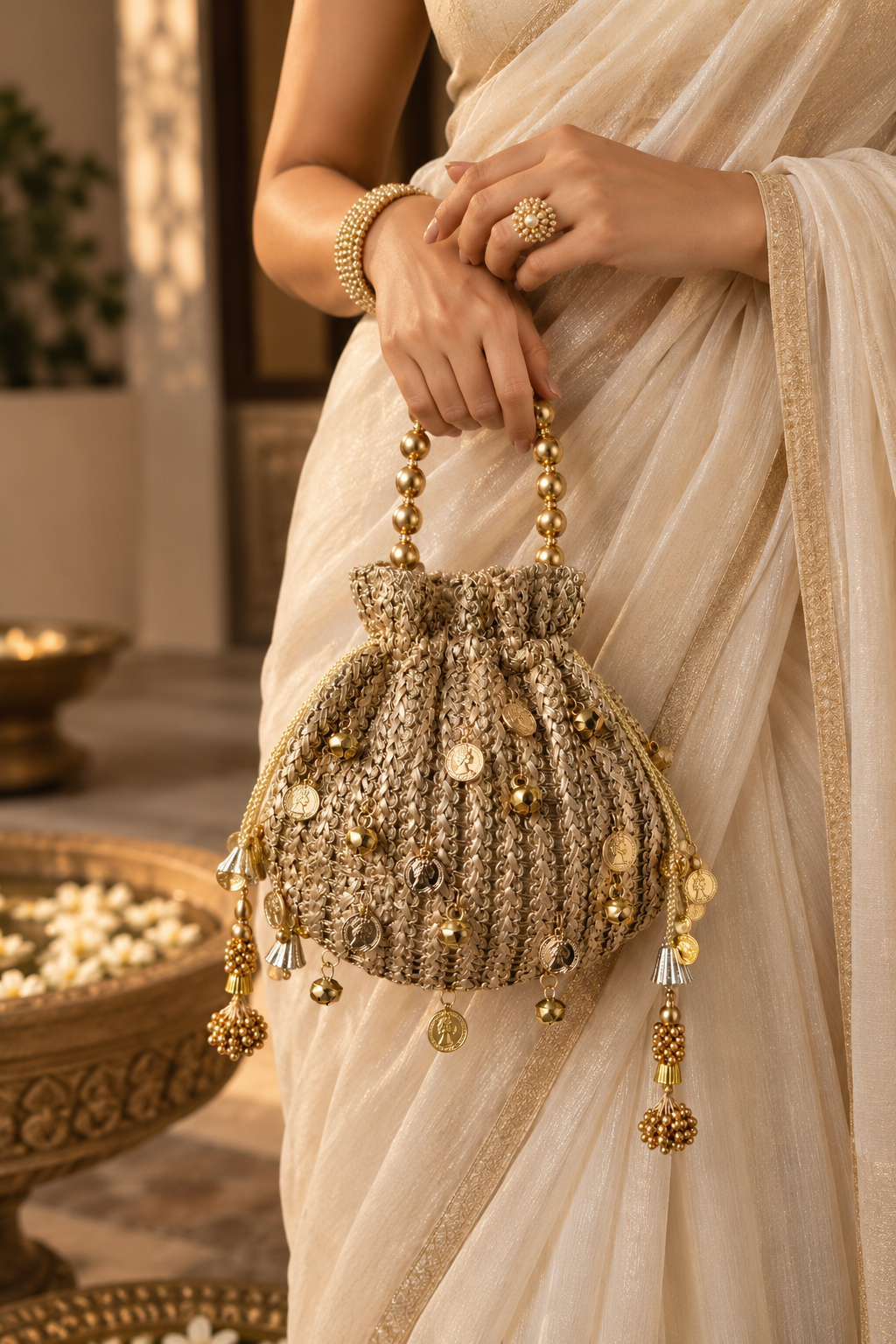ChanChan Festive Potlis in woven Gota pattis