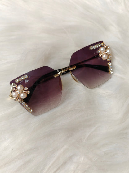 Wedding / Festive Embellished Sunglasses - Style 3