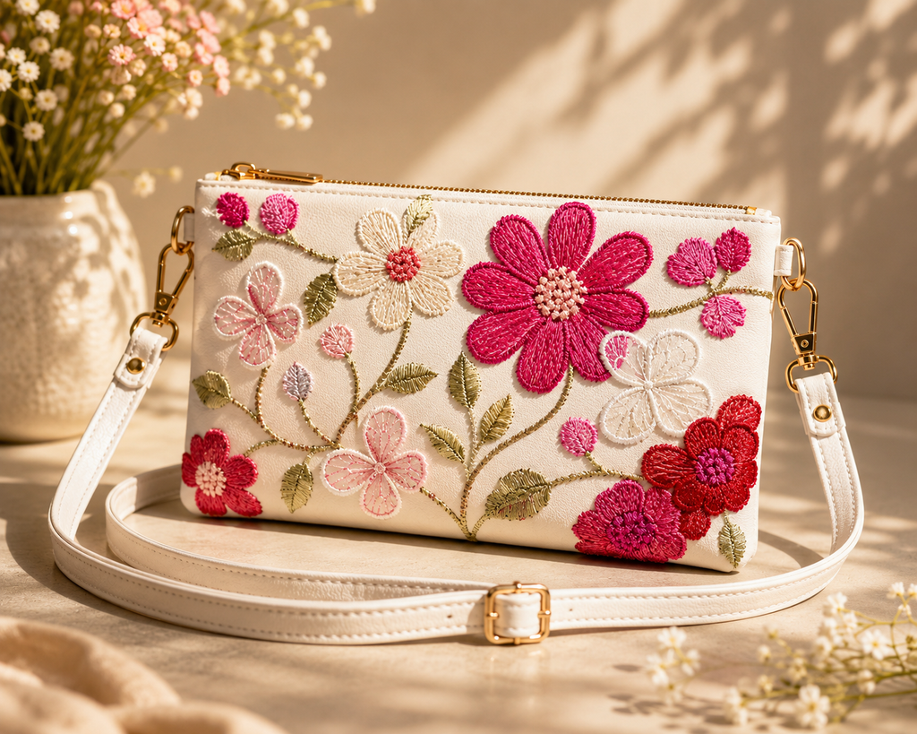 Bageecha Collection- Gulabi baug Summer Tote with sling pouch