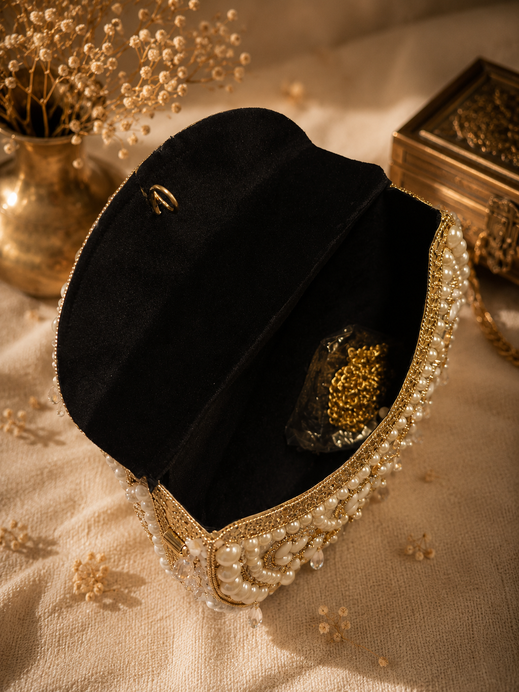 Pearl Bloom Clutch