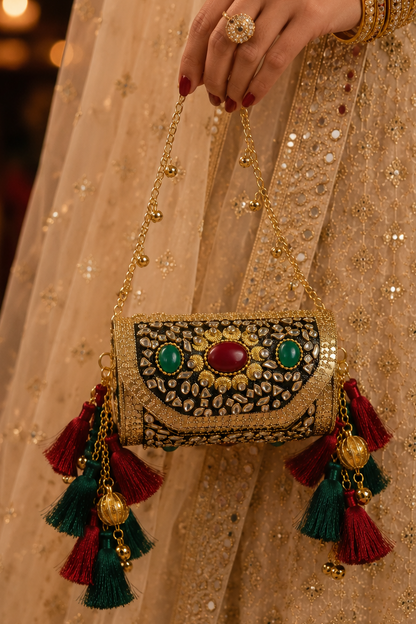 The Mini Dholki Wedding Clutch