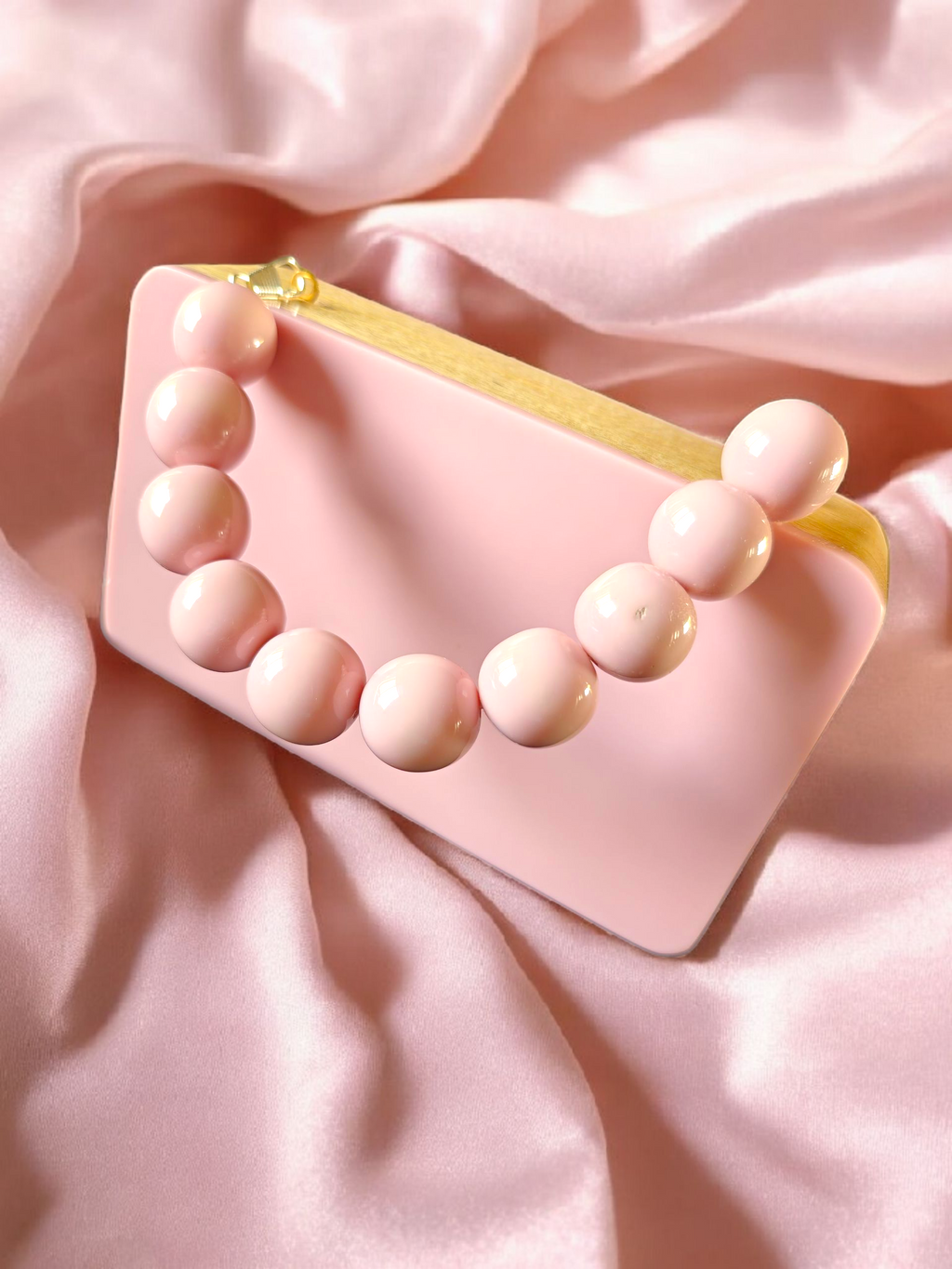 Colour blocked wooden quirky handbags