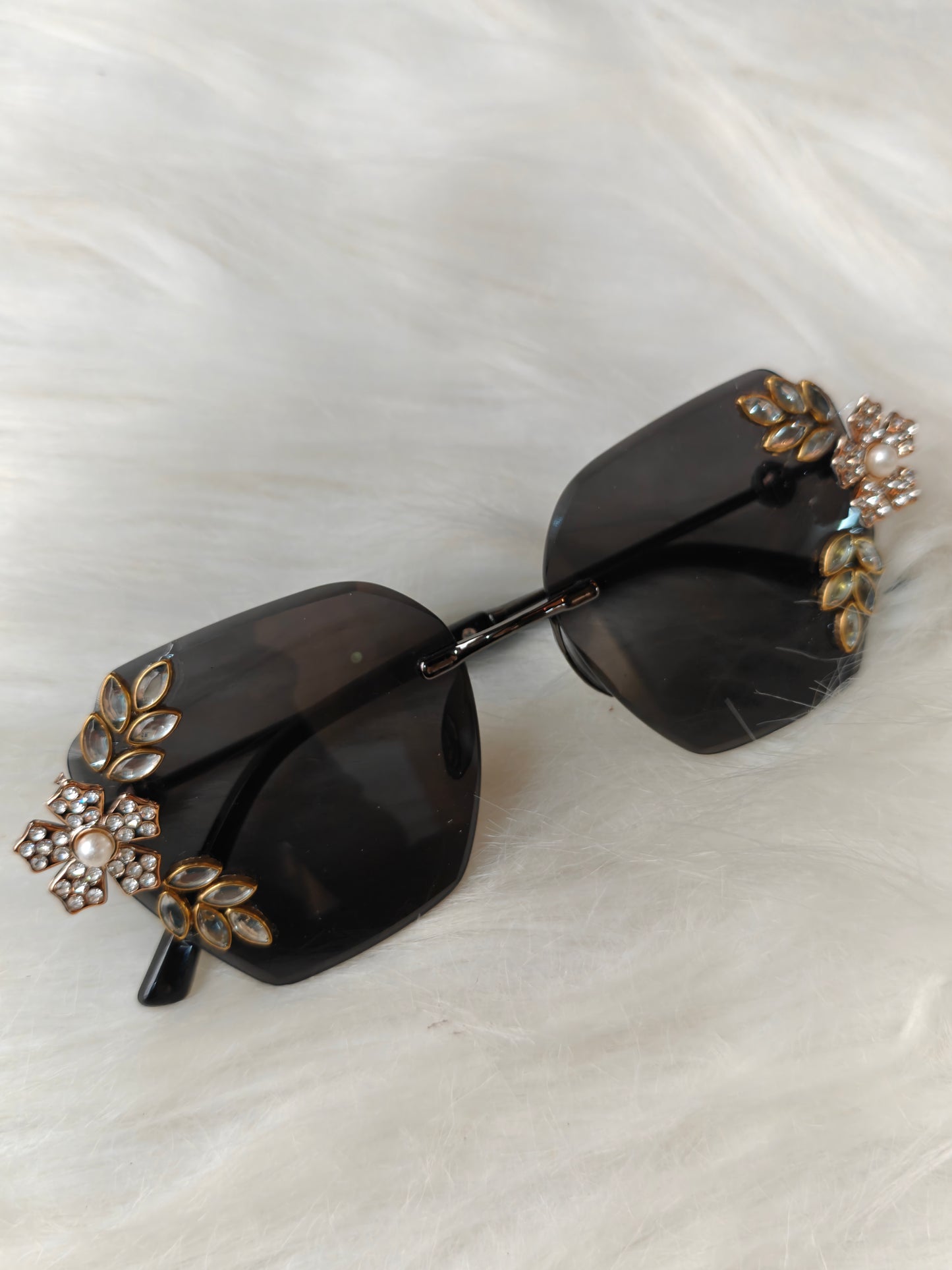 Wedding/ Festive Embellished Sunglasses - Style 5