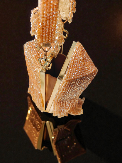 Stardust Crystal rectangular prism party clutch