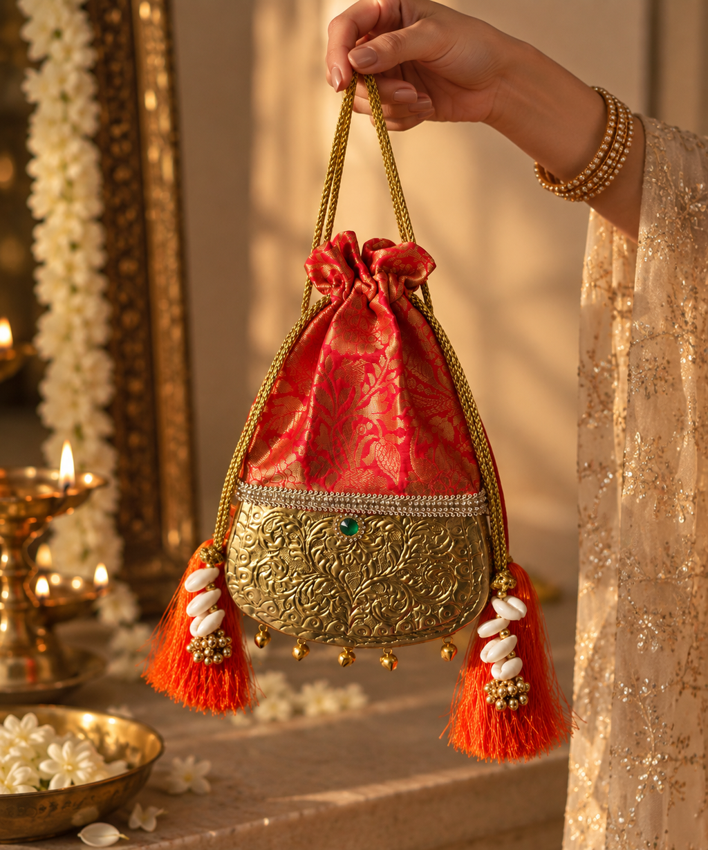Khazana Batua - Brass And Brocade Timeless Batuas