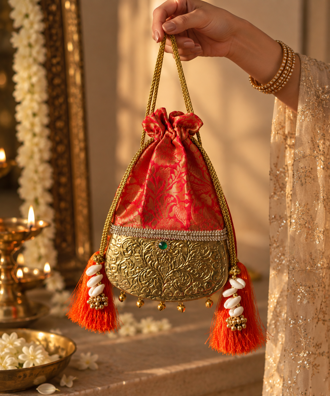 Khazana Batua - Brass And Brocade Timeless Batuas