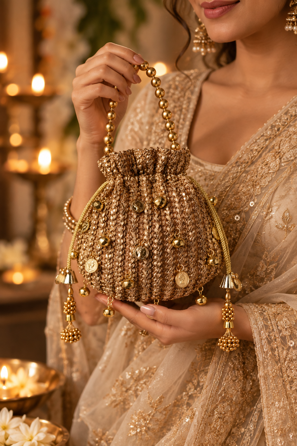 ChanChan Festive Potlis in woven Gota pattis