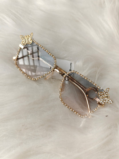 Wedding/ Festive Embellished Sunglasses - Style 7